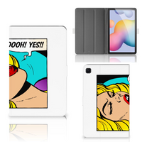 Samsung Galaxy Tab S6 Lite | S6 Lite (2022) Tablet Hoes met standaard Popart Oh Yes - thumbnail