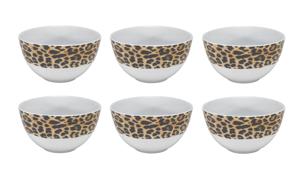 Studio Tavola Kommen Leopard ø 14 cm - 6 stuks