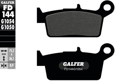 GALFER Brake pad fd144 g1054 organic