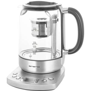 EMERIO WK-122248 Waterkoker Snoerloos, BPA-vrij, Met display Aantal/Volume: 1.7 l Zilver, Zwart