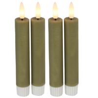 Countryfield Led dinerkaarsen - 4x st- beige -H15cm - met afstandsbediening - kaarsen