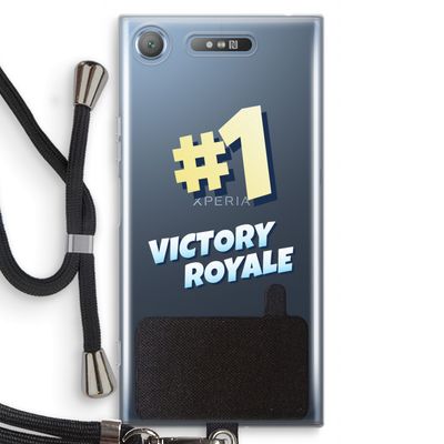 Victory Royale: Sony Xperia XZ1 Transparant Hoesje met koord