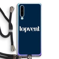 Topvent Navy: Huawei P30 Transparant Hoesje met koord