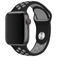 Apple Watch Dubbel Sport Band - Zwart Grijs - 38, 40, 41 & 42mm - ML