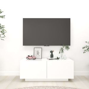 Tv-meubel 100x35x40 cm spaanplaat wit