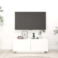 Tv-meubel 100x35x40 cm spaanplaat wit - thumbnail