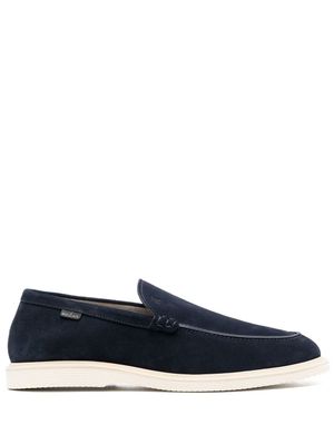 Hogan mocassins en daim à bout amande - Bleu