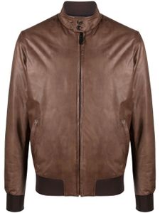 Dell'oglio veste bomber en cuir - Marron