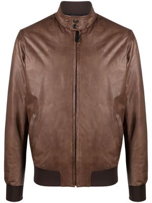 Dell'oglio veste bomber en cuir - Marron