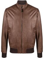 Dell'oglio veste bomber en cuir - Marron