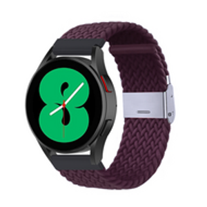 Braided nylon bandje - Donkerpaars - Samsung Galaxy Watch 3 - 45mm