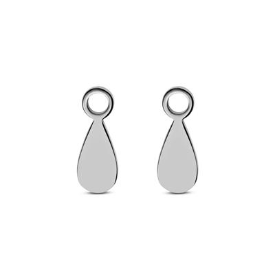 Oorbelhangers druppel - Stainless steel - Zilver