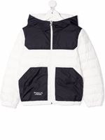 Moncler Enfant doudoune à modèle bicolore - Blanc