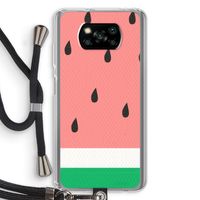Watermeloen: Xiaomi Poco X3 NFC Transparant Hoesje met koord
