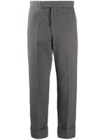 Thom Browne pantalon de costume à ourlet à revers - Gris