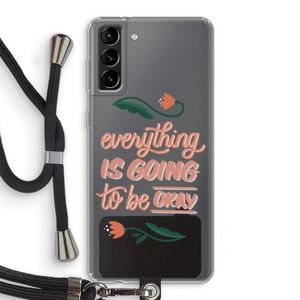 Optimistic flower girl: Samsung Galaxy S21 Plus Transparant Hoesje met koord