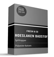 Splittopper Hoeslaken - Badstof - 160x200 cm - Keuze Uit Meerdere Kleuren - Fresh and Co - Dekbed-Discounter.nl