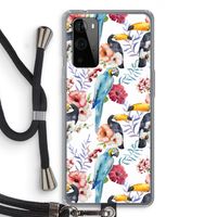 Bloemen tukan: OnePlus 9 Pro Transparant Hoesje met koord