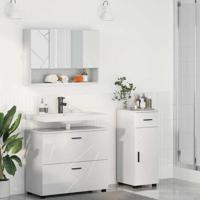 Badkamermeubelset 3 pcs Hoogglans wit 76,5 x 35 x 64 cm