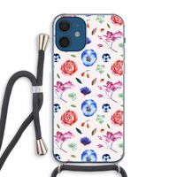 Bloemetjes: iPhone 12 Transparant Hoesje met koord