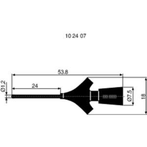 SKS Hirschmann MICRO-KLEPS sw Krokodillenklem Steekaansluiting 0.64 mm CAT I Zwart