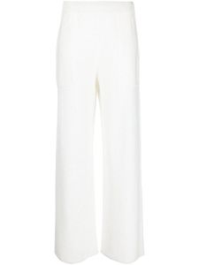 Fabiana Filippi pantalon en maille à coupe droite - Blanc