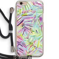 Tropical Palms Blue: iPhone 6 / 6S Transparant Hoesje met koord