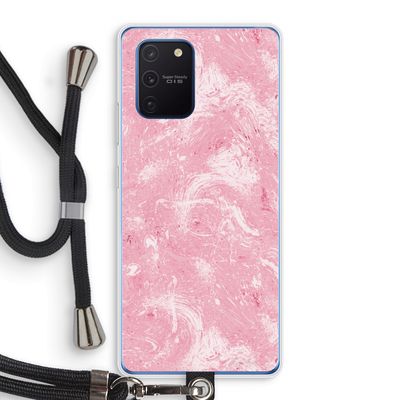 Abstract Painting Pink: Samsung Galaxy Note 10 Lite Transparant Hoesje met koord