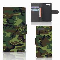 Sony Xperia X Compact | Telefoon Hoesje | Army Dark | Portemonnee hoesje