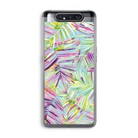 Tropical Palms Blue: Samsung Galaxy A80 Transparant Hoesje