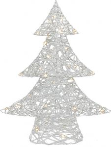 kerstboom Leonie led 10 x 40 x 48 cm staal zilver