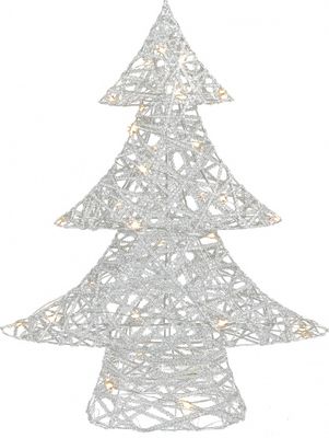 kerstboom Leonie led 10 x 40 x 48 cm staal zilver