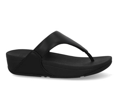 Fit Flop LuLu leather toepost 001 black Zwart maat 41