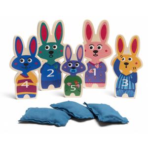 BS Toys balwerpen Bunnies 12-16 cm hout 8-delig