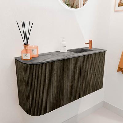 Toiletmeubel Mondiaz Joya Dlux | 81.6 cm | Meubelkleur Shadow | Faye wastafel Sombra Wasbak Rechts | 1 kraangat