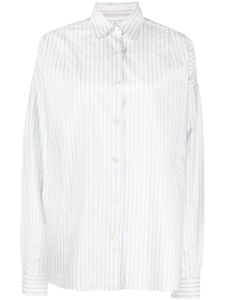 Stella McCartney chemise rayée à manches longues - Blanc