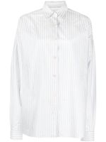 Stella McCartney chemise rayée à manches longues - Blanc - thumbnail