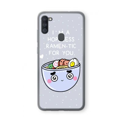 I'm A Hopeless Ramen-Tic For You: Samsung Galaxy A11 Transparant Hoesje