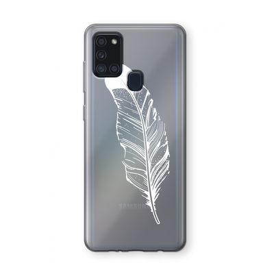 Pluim: Samsung Galaxy A21s Transparant Hoesje