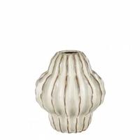 Mica Decorations Altea Vaas - H28 x Ø24,5 cm - Keramiek - Off White - thumbnail