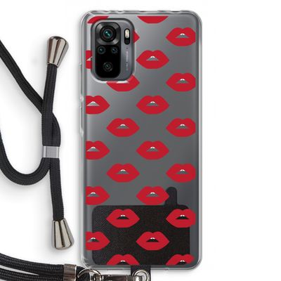 Lips: Xiaomi Redmi Note 10 Pro Transparant Hoesje met koord