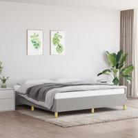 Boxspring bed stof lichtgrijs 160x200 cm
