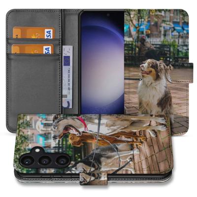 Book Case Hoesje Maken voor de Samsung Galaxy S24 | Eigen telefoonhoesje ontwerpen | Op maat gemaakt