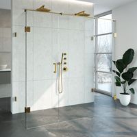 Douchecabine Compleet Just Creating Profielloos XL 90x200 cm Goud Sanitop