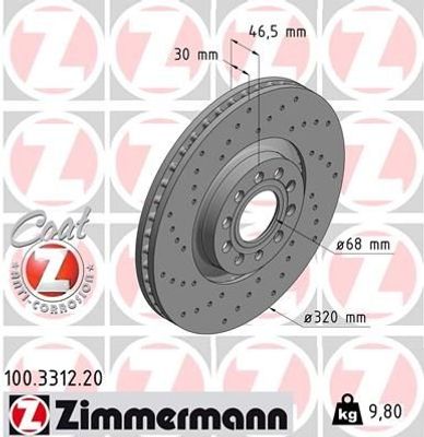 Remschijf Coat Z 100331220