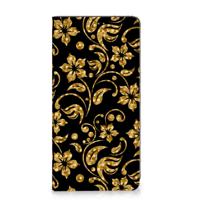 Samsung Galaxy S24 Smart Cover Gouden Bloemen