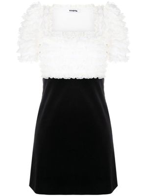 Vivetta robe courte à volants - Noir