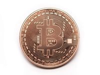 'Echte' Bitcoin Munt -  ø 40mm - in plastic opbergcase