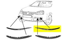 RUB./PROFIEL LINKS BUMPER Lijst Boven Chroom 5886483