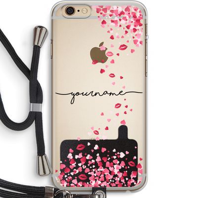 Hartjes en kusjes: iPhone 6 PLUS / 6S PLUS Transparant Hoesje met koord